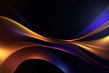 Fototapeta premium Abstract background with flowing, luminous waves of orange and blue.