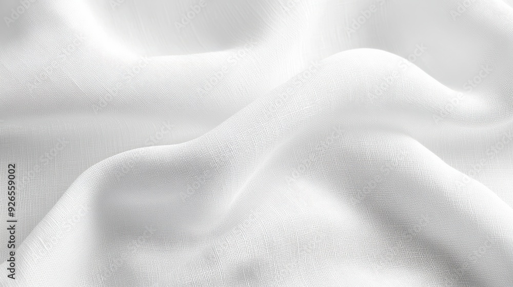 Poster smooth clean white canvas fabric with subtle weave texture