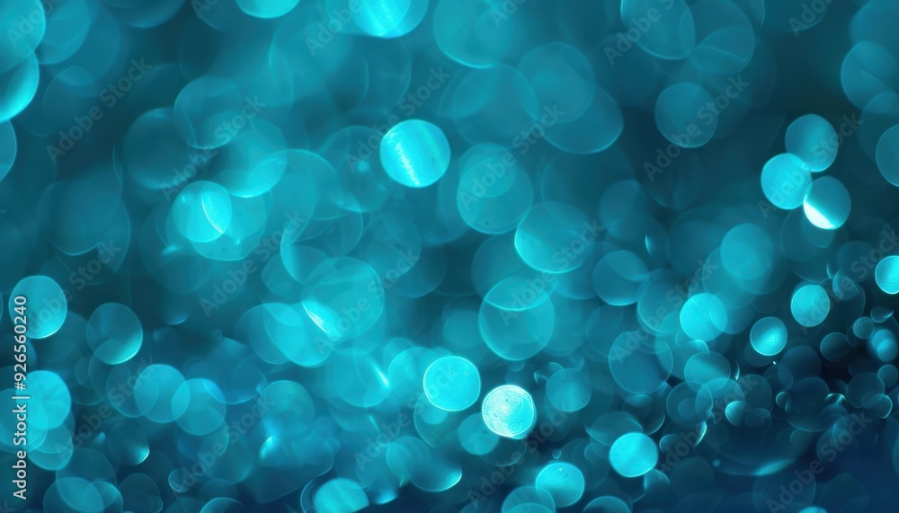 Aufkleber abstract image of blue bokeh lights creating a dreamy and ethereal atmosphere.