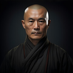 Obraz premium Chinese Kung Fu Master AI Portrait