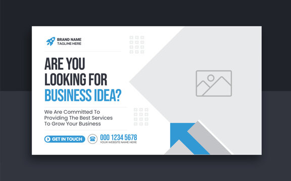 Business youtube thumbnail and web banner template design