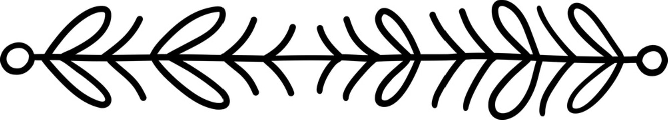 Floral and flower frame divider illustration.