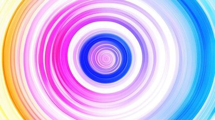 Abstract concentric circles gradient effect isolated white background