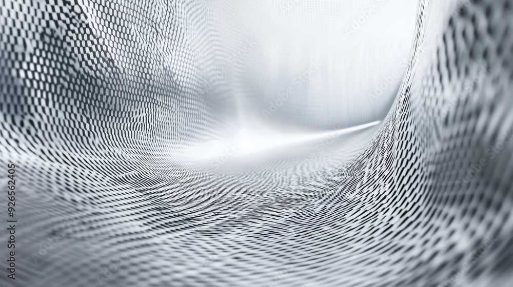 Aufkleber metallic mesh texture abstract grid cool gray tones empty white background