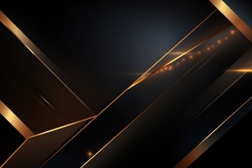 Obraz premium Abstract black and gold background with geometric shapes.