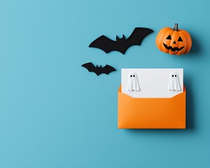 Halloween-themed email marketing template with ghosts and bats, promoting a business s seasonal sale or limited-time offer
