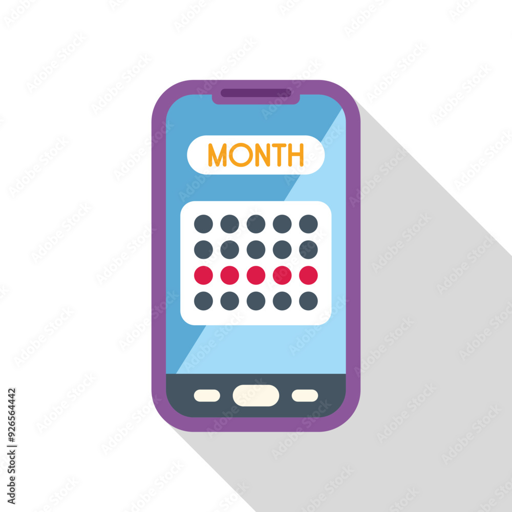 Poster smartphone is displaying a calendar app with the days of the month marked, suggesting an upcoming ap