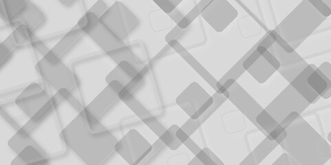 Abstract background with white and gray color technology modern background design. Abstract modern square grid pattern ceramic tiles wall and floor background. White and gray geometric glossy square.