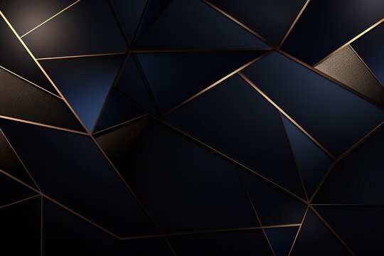 Abstract black and gold geometric background.