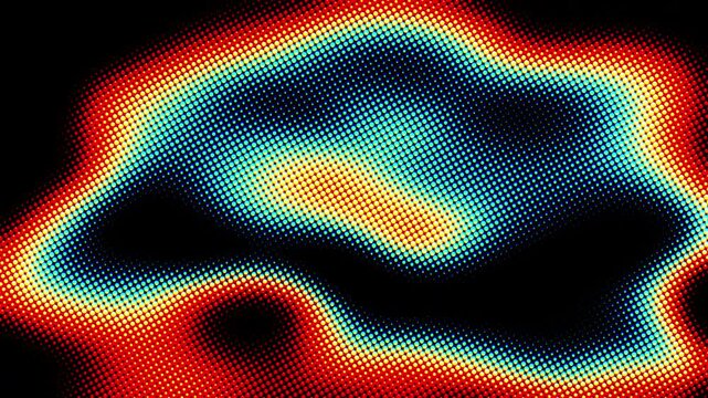 Abstract gradient halftone dotted background with a pop cartoon comic motion pattern. Seamless loop in retro monochrome vintage style in 4k. Fit for tint, alpha, or overlay layer. Half Tone minimal - Powered by Adobe