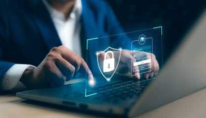 Cyber security internet network data privacy concepts. secure access to user personal information, cybersecurity, secure Internet access, information security and encryption.