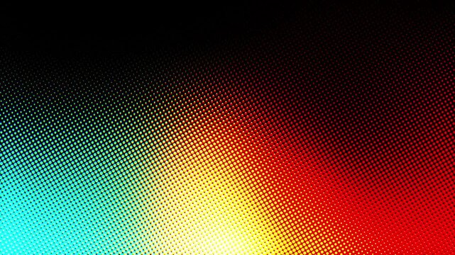 Abstract gradient halftone dotted background with a pop cartoon comic motion pattern. Seamless loop in retro monochrome vintage style in 4k. Fit for tint, alpha, or overlay layer. Half Tone minimal