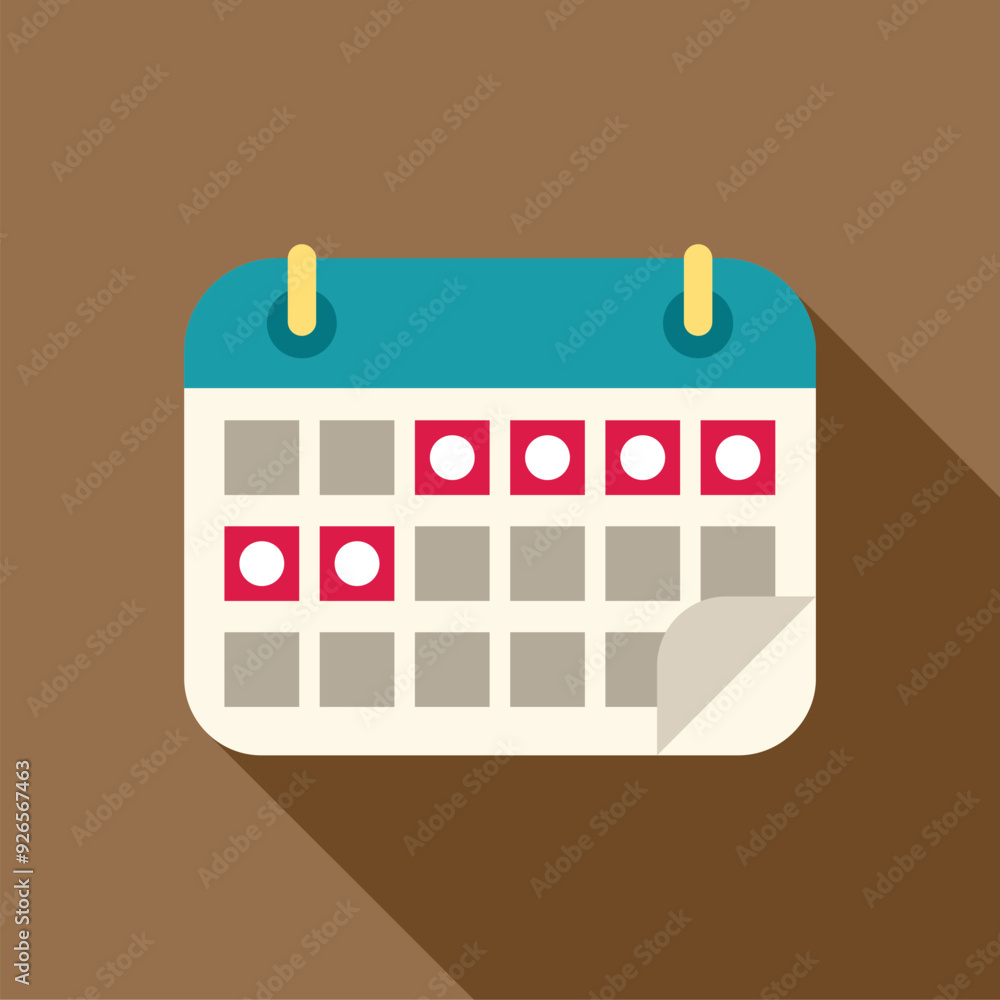 Poster calendar is showing the current week with some days highlighted, great concept for planning and sche