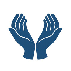 A pair of open hands symbolizing care, support, and protection, ideal for wellness and assistance themes in graphic design. transparent background