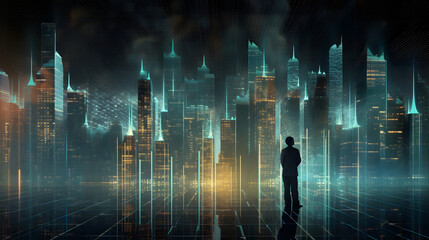 Digital Modern Trendy Background AI Artwork