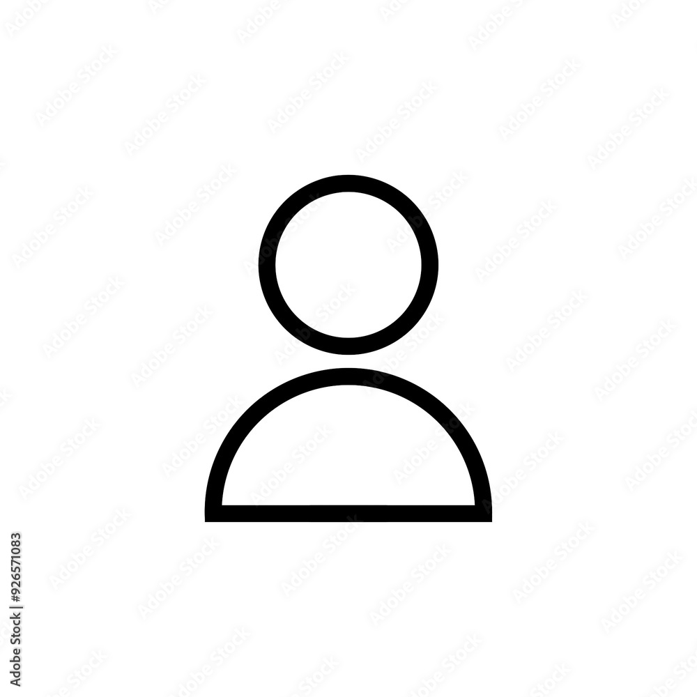 Poster user profile icon with simple and modern design