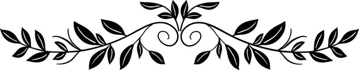 Floral and flower frame divider illustration.