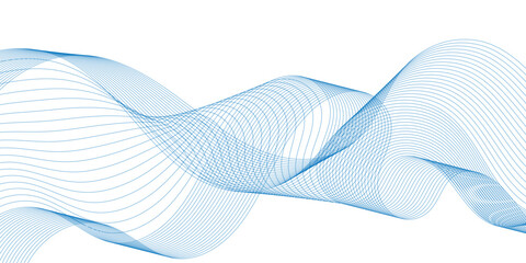 Abstract flowing wave line background. design element for technology