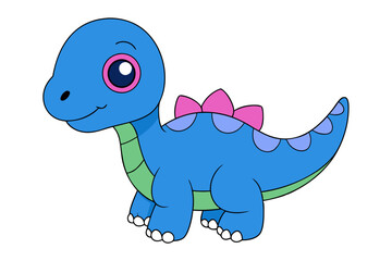 Dinosaur Vector Illustration Kawaii, Linocut, Cartoon Clipart & Line Art Designs