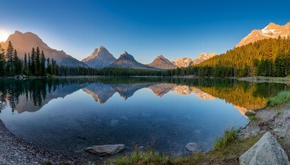 Mountain Lake at Sunrise