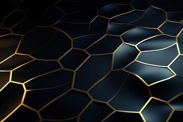 Obraz premium Abstract black and gold geometric pattern.