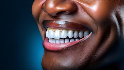 Fototapeta premium All-on-4 dental implants are a treatment for people who have lost all their teeth and have jawbone issues. It involves placing four implants into the jawbone to support a full set of dentures.
