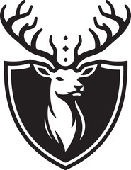 Deer Shield Vector