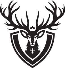 Deer Shield Vector