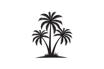 Palm tree silhouette vector illustration
