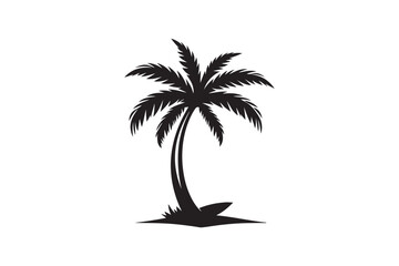 Palm tree silhouette vector illustration