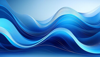 Fototapeta premium Blue abstract wave design for certificates, diplomas, and important documents. Perfect for high-tech, artificial intelligence, networking, and web-related projects.