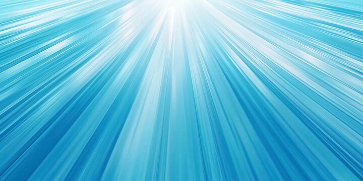 Abstract Blue Light Streaks Radiating from Center with Bright Glow