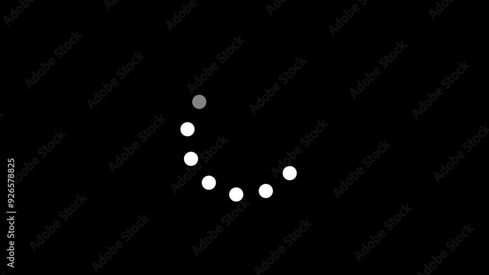 Aufkleber circle loading animation with black background