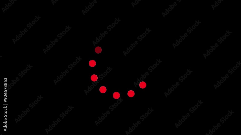 Aufkleber circle loading animation with black background