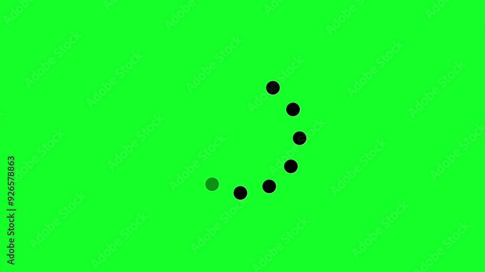 Aufkleber circle loading animation with green background