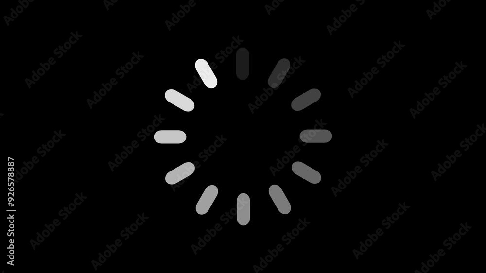 Aufkleber circle loading animation with black background