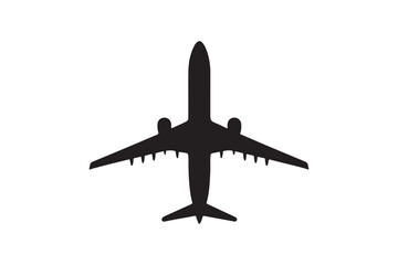 Plane silhouette vector illustration