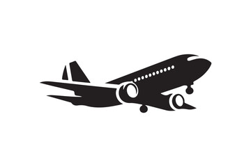 Plane silhouette vector illustration