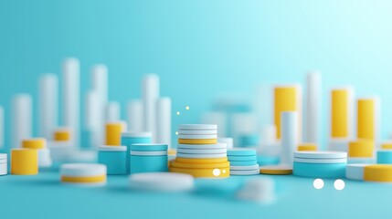 Data mining analysis, abstract visual of data extraction, 3D illustration