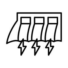 Hydroelectric Dam icon Design
