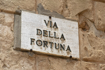 Fototapeta premium Toponomastica - Cartello - Targa