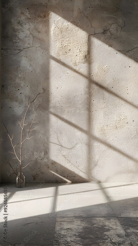 Poster minimalist backdrop with soft shadows ideal for highlighting products and concept presentations