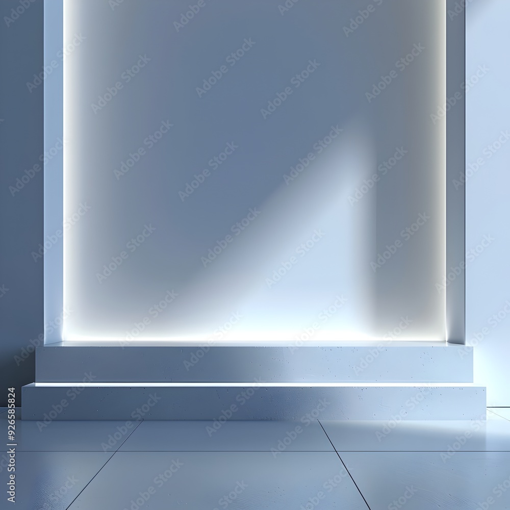 Aufkleber simple empty backdrop with even lighting highlighting product features for presentation concept