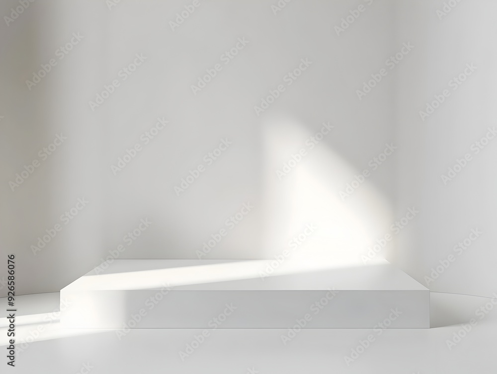 Aufkleber clean white backdrop with soft gradient for product presentation and photography