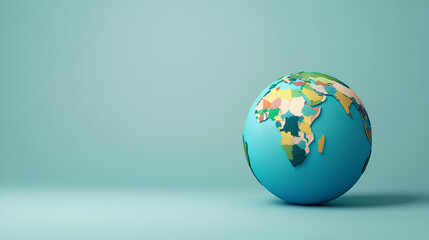 3D earth graphic symbolizing global trade vector