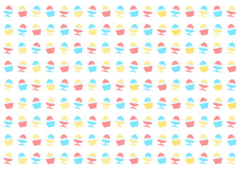 かき氷模様の背景イラスト