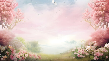 Wonderful Springtime Scenery AI Artowork