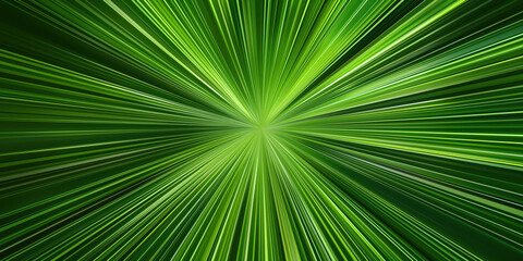 Obraz premium Abstract Green Leaf with Radiating Lines, Nature Inspired Background or Wallpaper