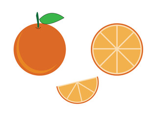 Orange with slice
