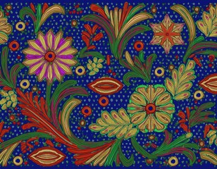 Fototapeta premium Material sew design cloth craft colors pattern thread fashion cotton textile fabric industry